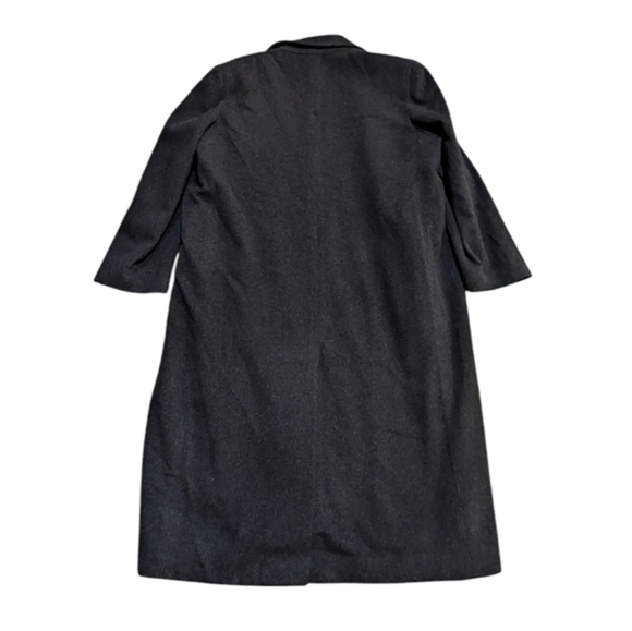 Mario Valente Merino Lambswool Coat 40 Charcoal Black Made In Italy Quiet Luxury - Picture 4 of 13